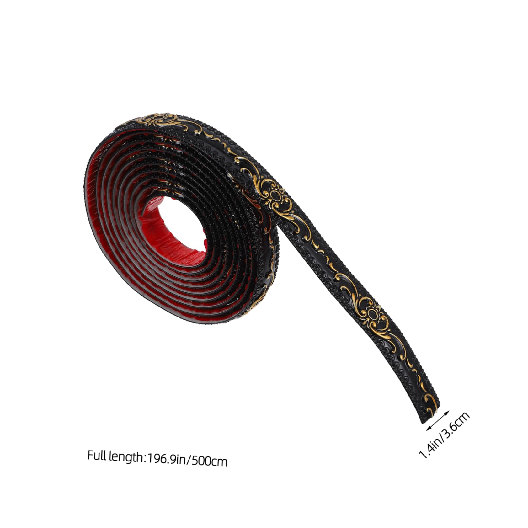 Moldura de Pared Autoadhesiva de Pvc Negro para Borde