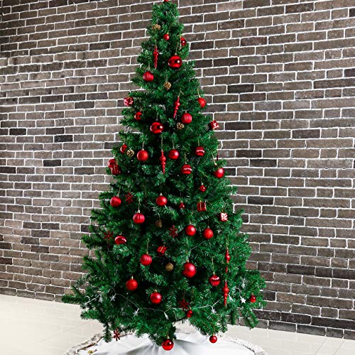 image for Sunnyglade 60ct Red Christmas Tree Ball Ornaments Set Shatterproof Chr