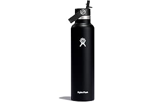 Hydro Flask Black: 24 Oz Stainless Steel Standard Mouth Water Bottle