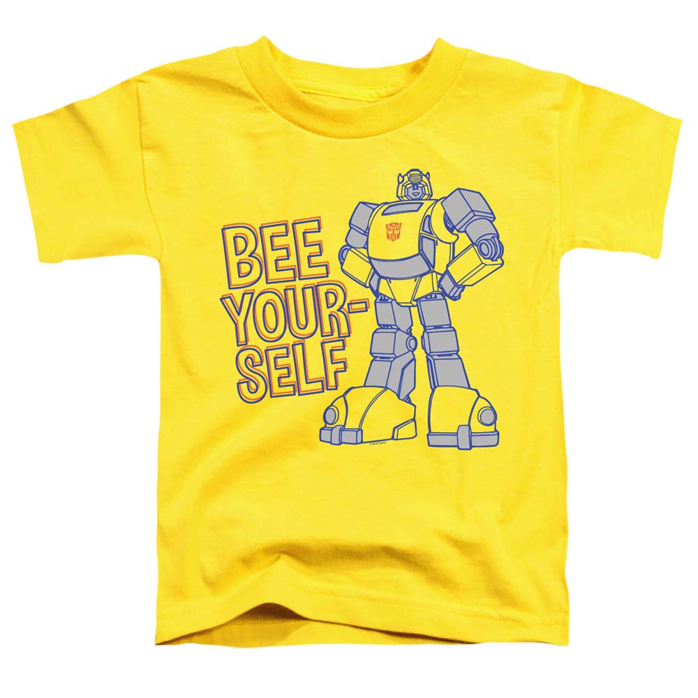 Transformers Bee Yourself Unisex Toddler T Shirt for Boys and Girls, Large (4T) Yellow