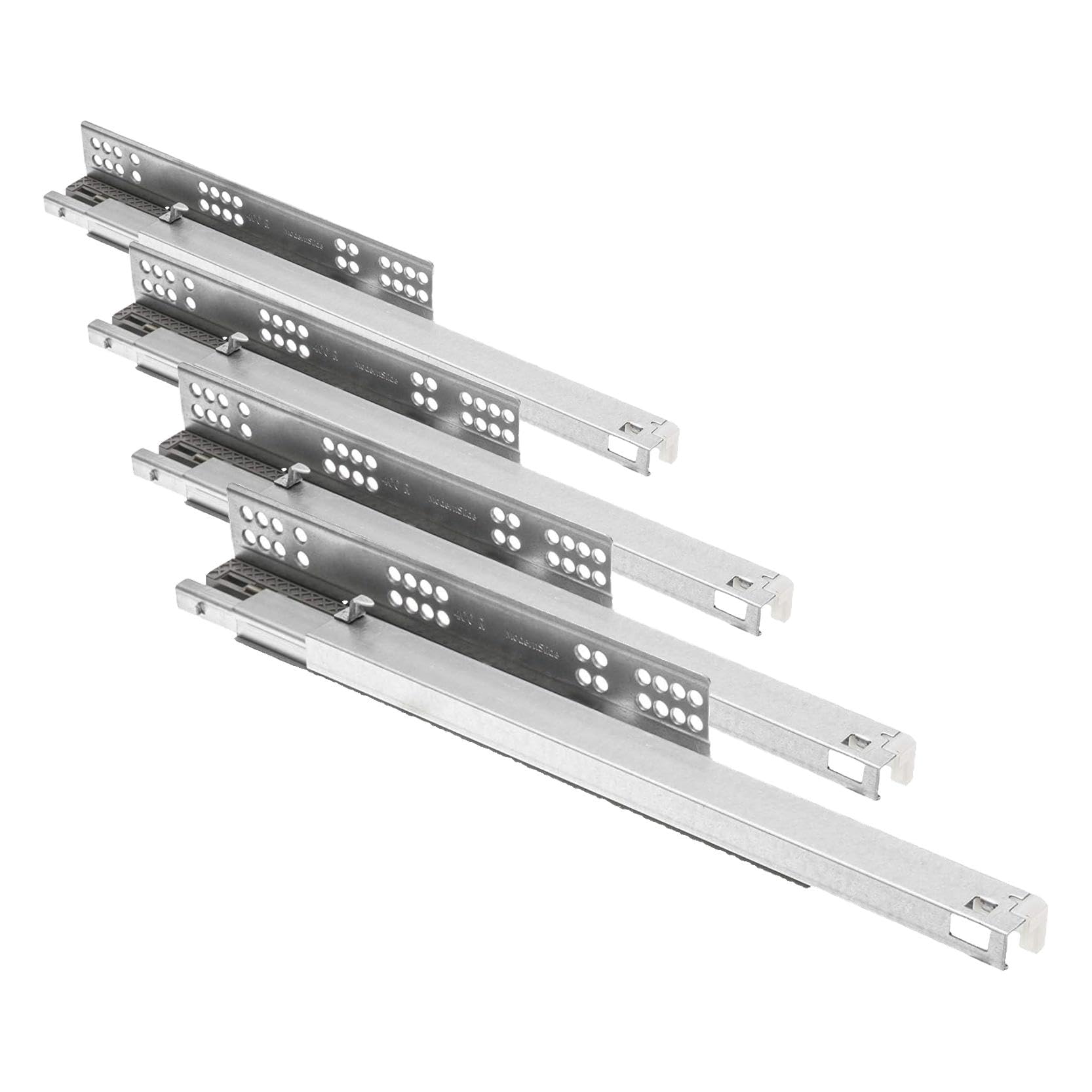 Glissières de tiroir GTV 400 mm Soft-Close coulisses de guidage 30 kg lot de 4