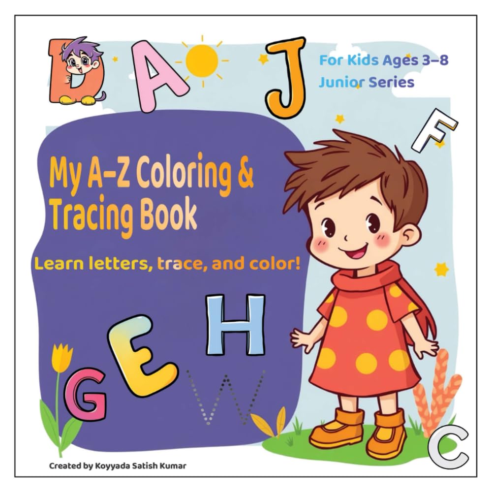My A-Z coloring and tracing book: Learn Letters , trace and color