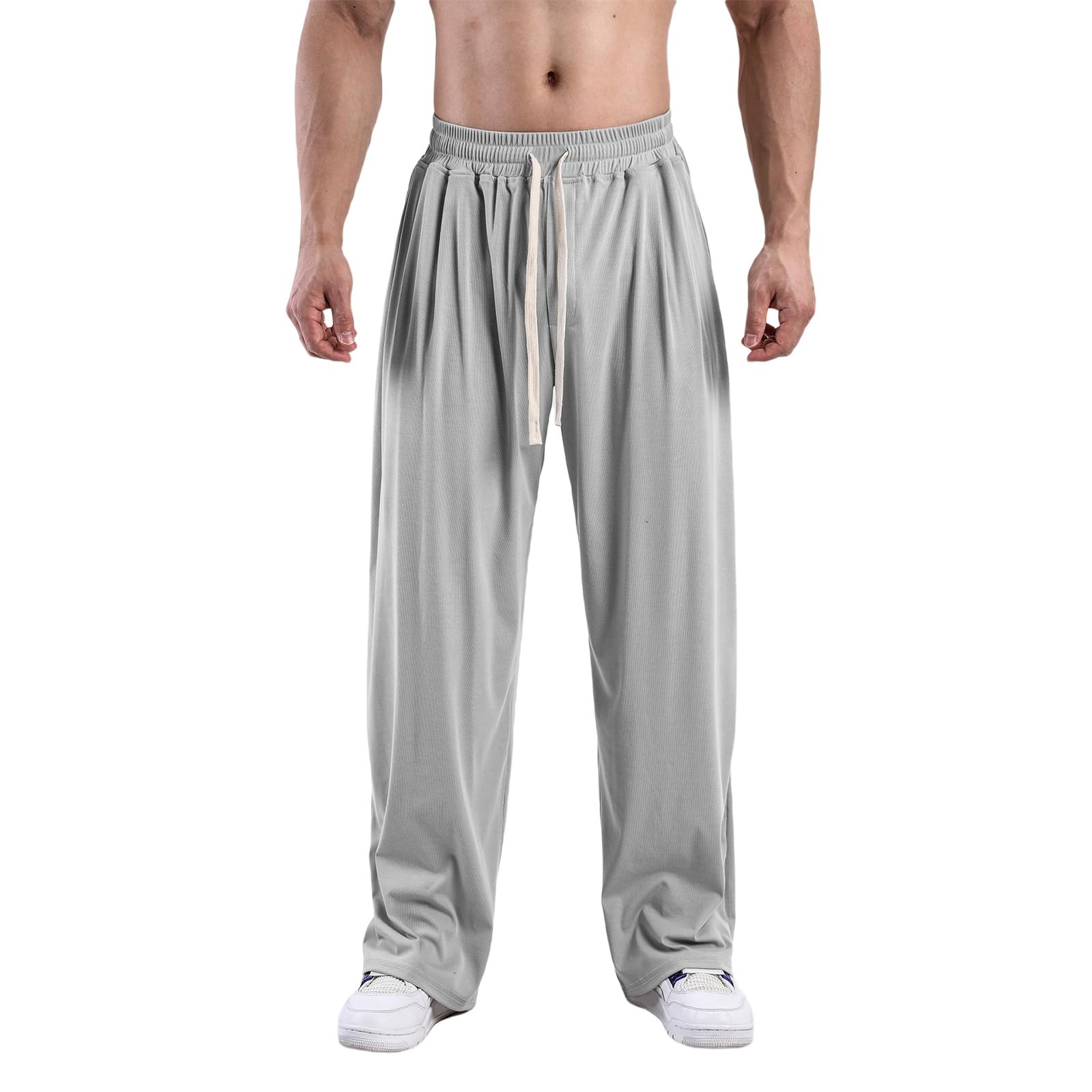 Pantaloni Uomo Eleganti Larghi, Pantaloni Trekking Uomo Invernali | Pantaloni a gamba larga versatili comodi e drappeggiati perfetti per ogni stagione ideali per lo stile casual