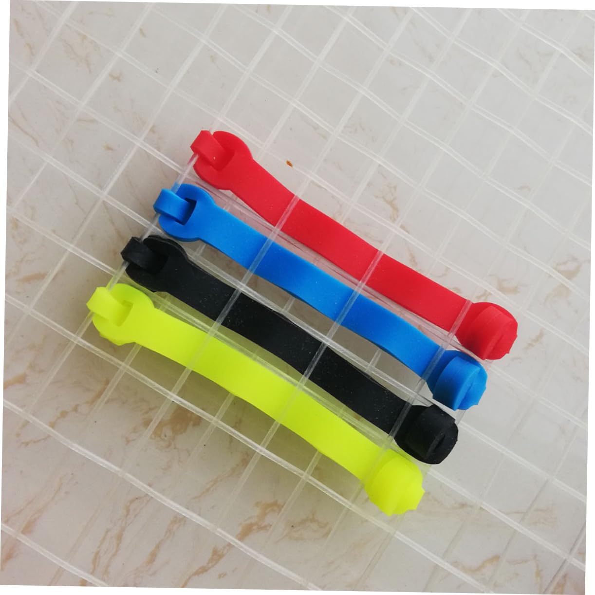 KESYOO 3sets Tennis Racket Dampener Silicone Absorbers Long Buckle for Stability Simple DIY Fit Racket Sizes 5pcs*3