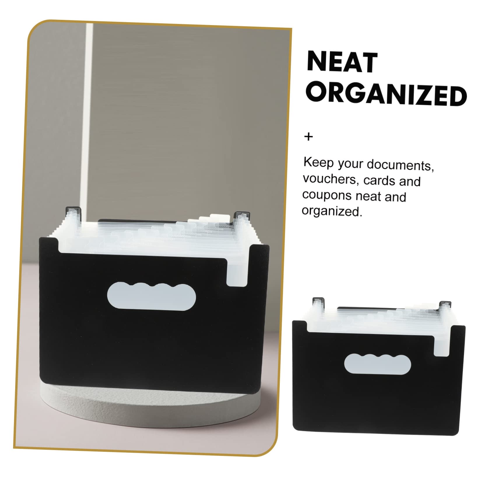 Angoily 7 Pezzi Organizzatore Ricevute Portatile Mini con Scomparti per Documenti Coupon e Fatture Cartellina Espandibile Resistente per Ufficio Scuola