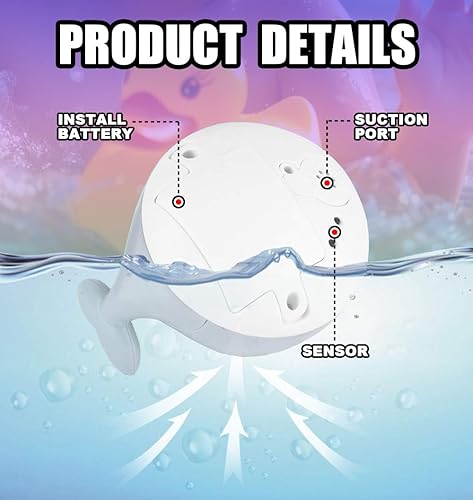 Miniatura 6 de ZHENDUO - Juguete de baño para bebé, ballena con espray automático de agua con luz LED, aspersor de inducción, juguete para tina, regadera, baño y