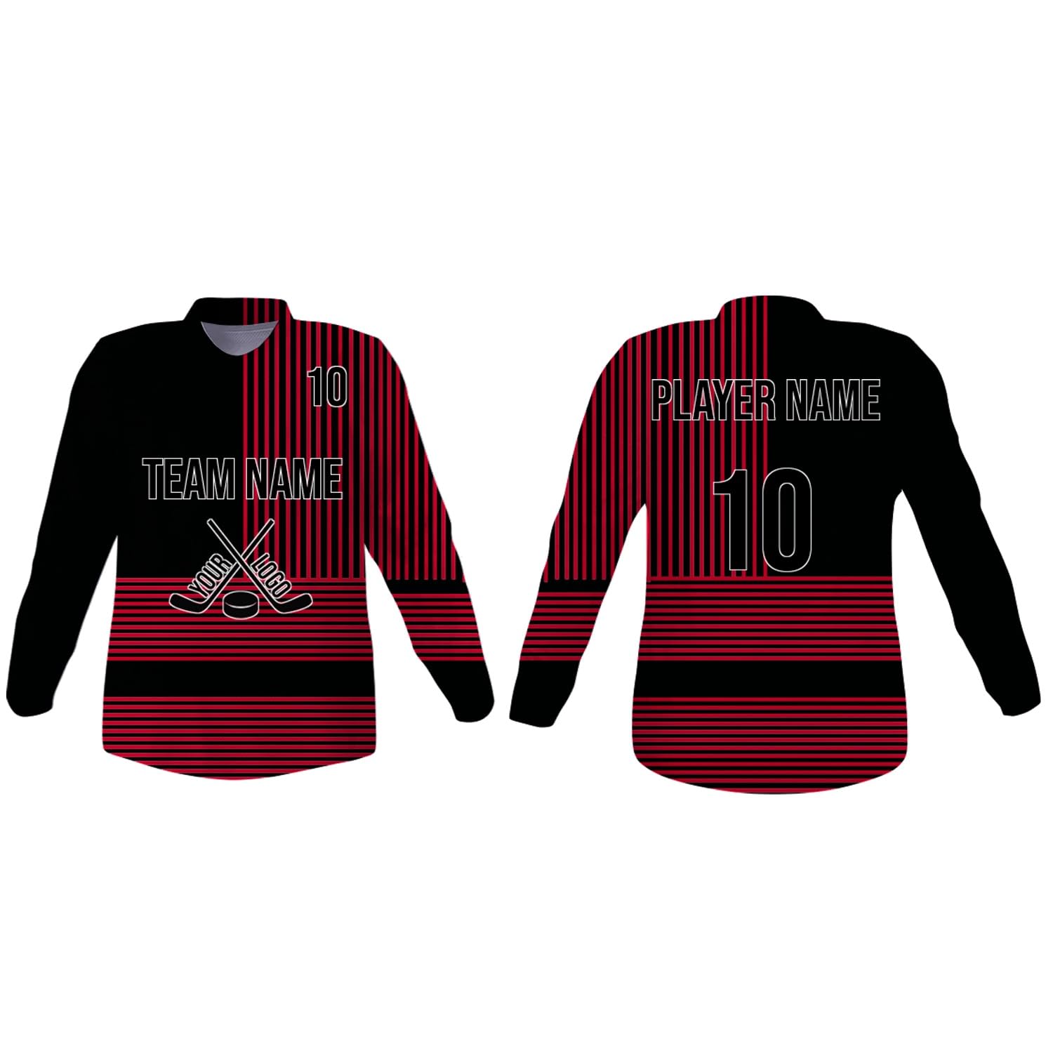 SGS Sports Gear Custom Hockey Jersey, Personalized Reversible or Standard Design with Name &amp; Number, Hockey Jersey