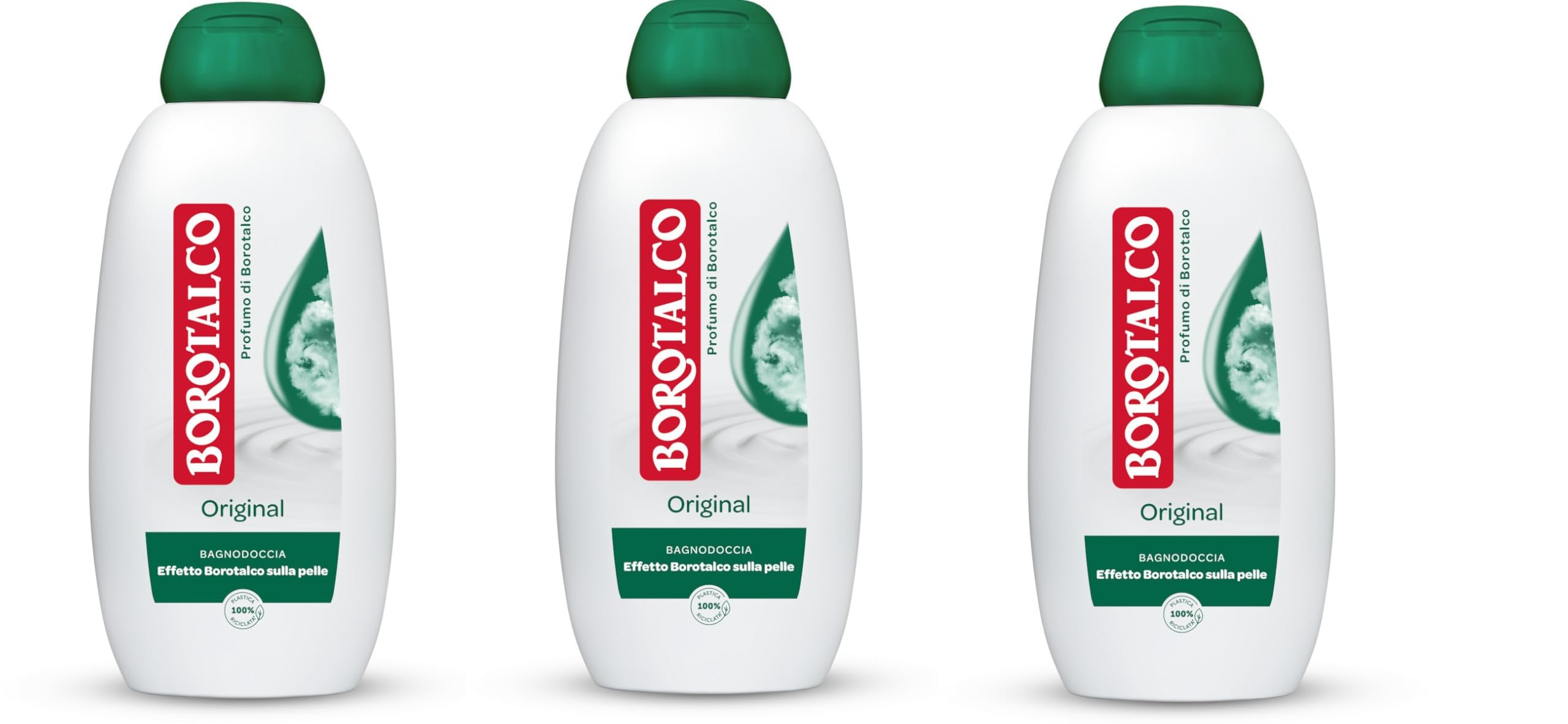 Borotalco:"Original" Borotalco Scented Bath&Shower - 23.6 Fluid Ounces (700ml) Bottles (Pack of 3) [ Italian Import ]