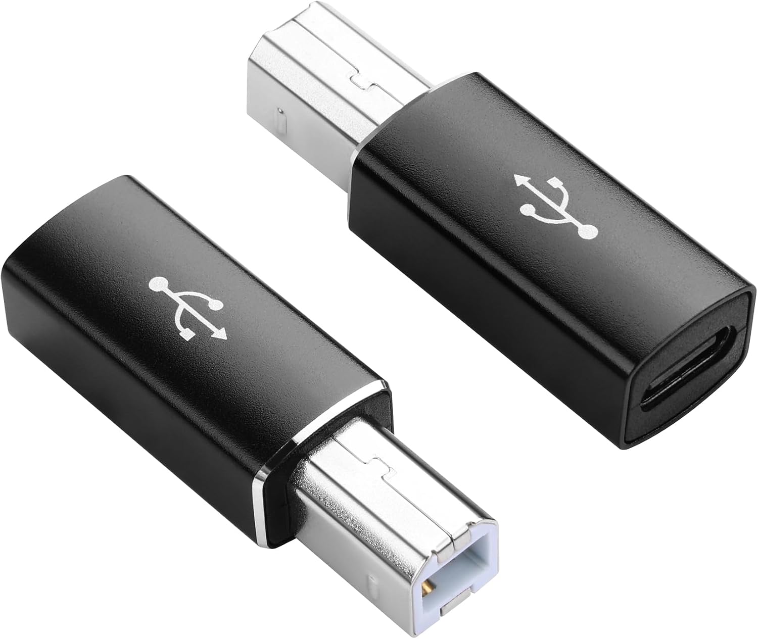 Type C to USB B Printer Adapter,USB C Female to MIDI Male Converter for Printers, Scanners, Digital Pianos, MIDI Keyboards (2 Pack)