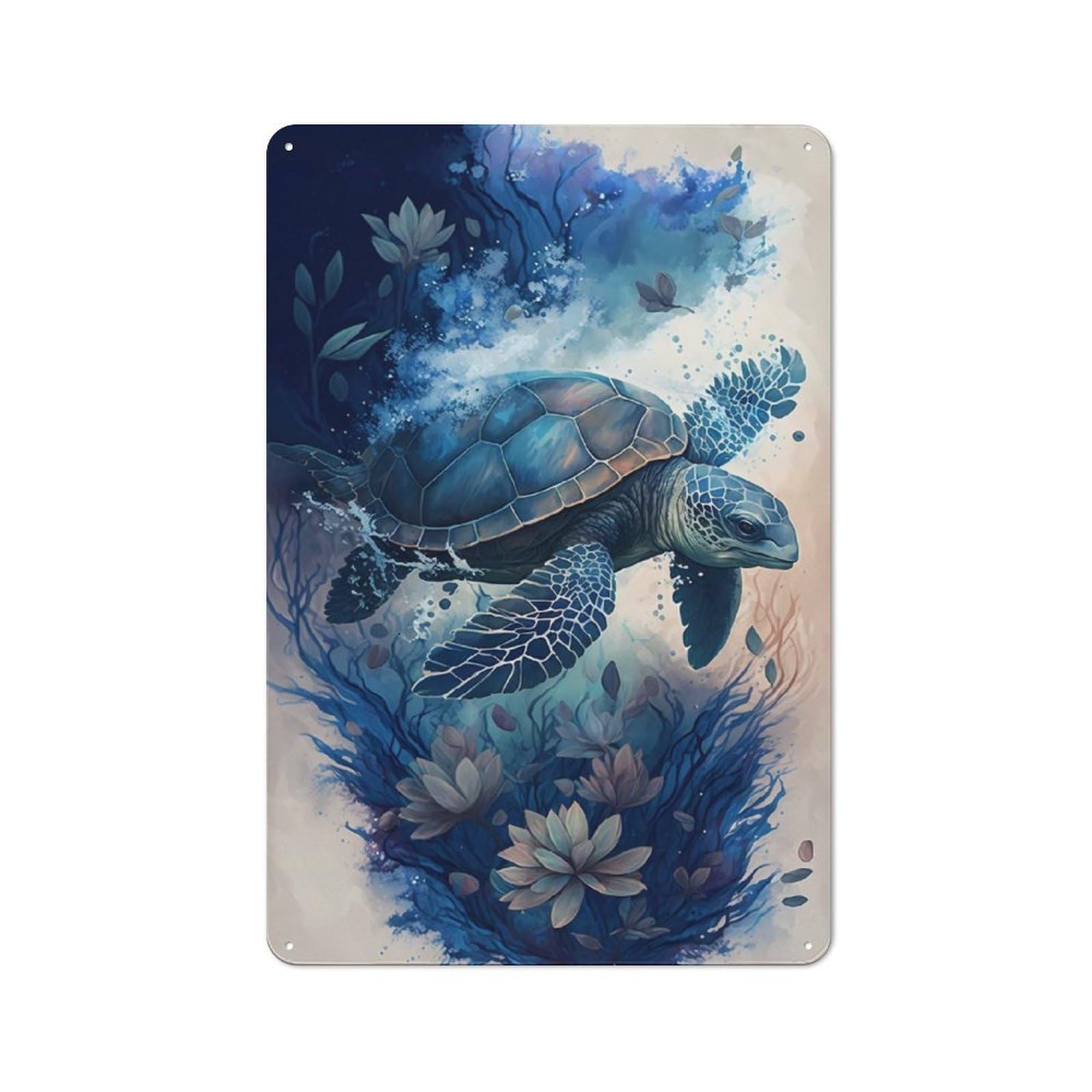 Turtle Fantastical Vintage Printed Metal Sign 30x20cm for Café Or Home Bar, New Home Wall Decor for Hospitality Decor Collectors
