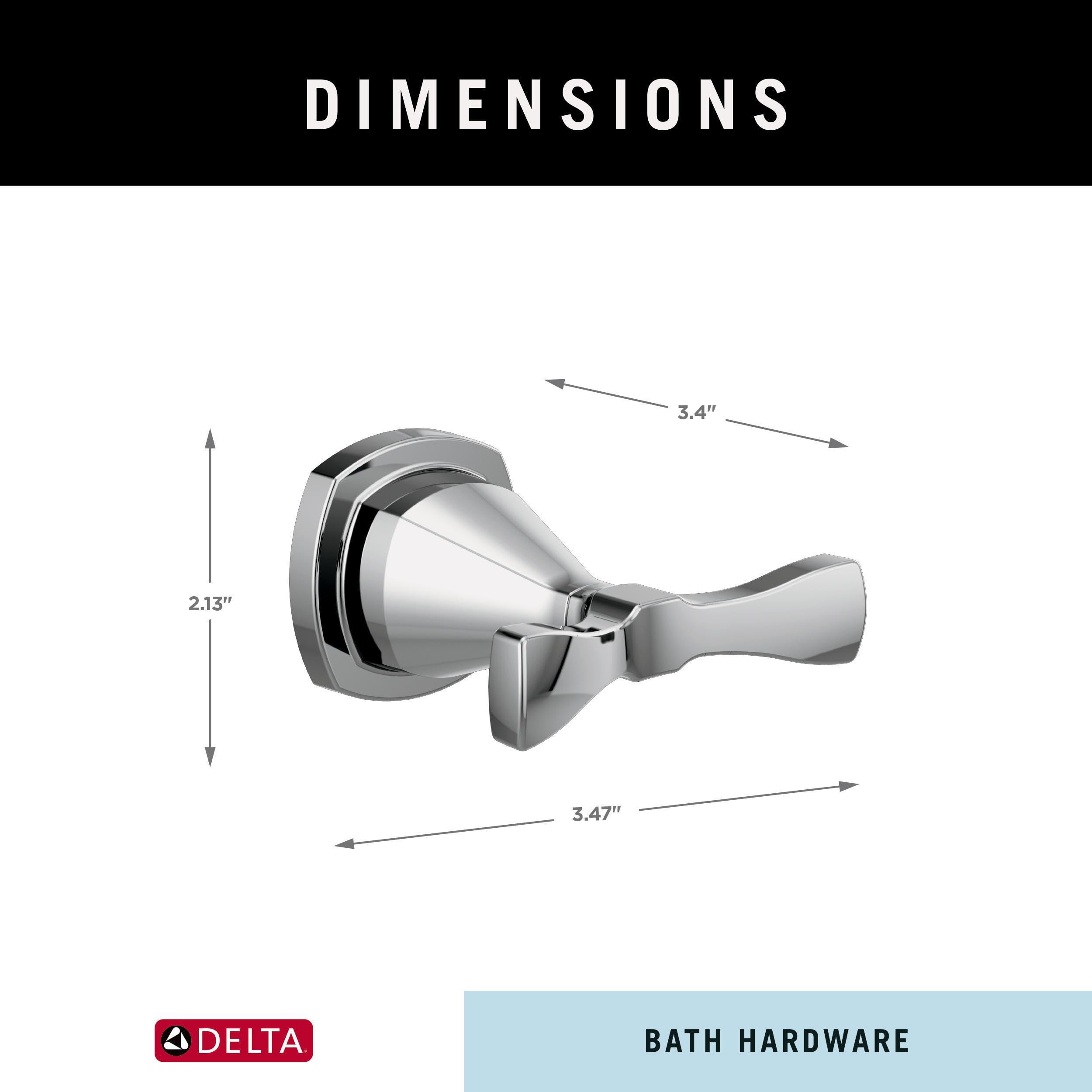 Amazon.com: Delta Faucet 77638 Stryke Double Towel Hook, Chrome