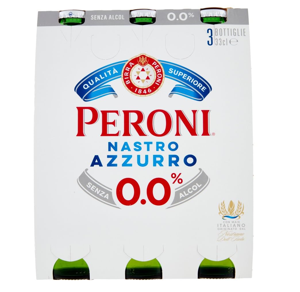 Italian Gourmet Birra zero analcolica 24 x 0,33l cerveza 0% sin alcohol claro | Gusto Leggero - Acompañamiento ideal para pizza, Grigliate e, peso neto total 7,92 L + Polpa 400 g
