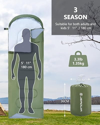 Miniatura 67 de Sleeping Bags for Adults Cold Weather - 20 Degree Big&Tall Size Backpacking Lightweight Waterproof for Girls Boys Mens Teen Women for Camping Hiking