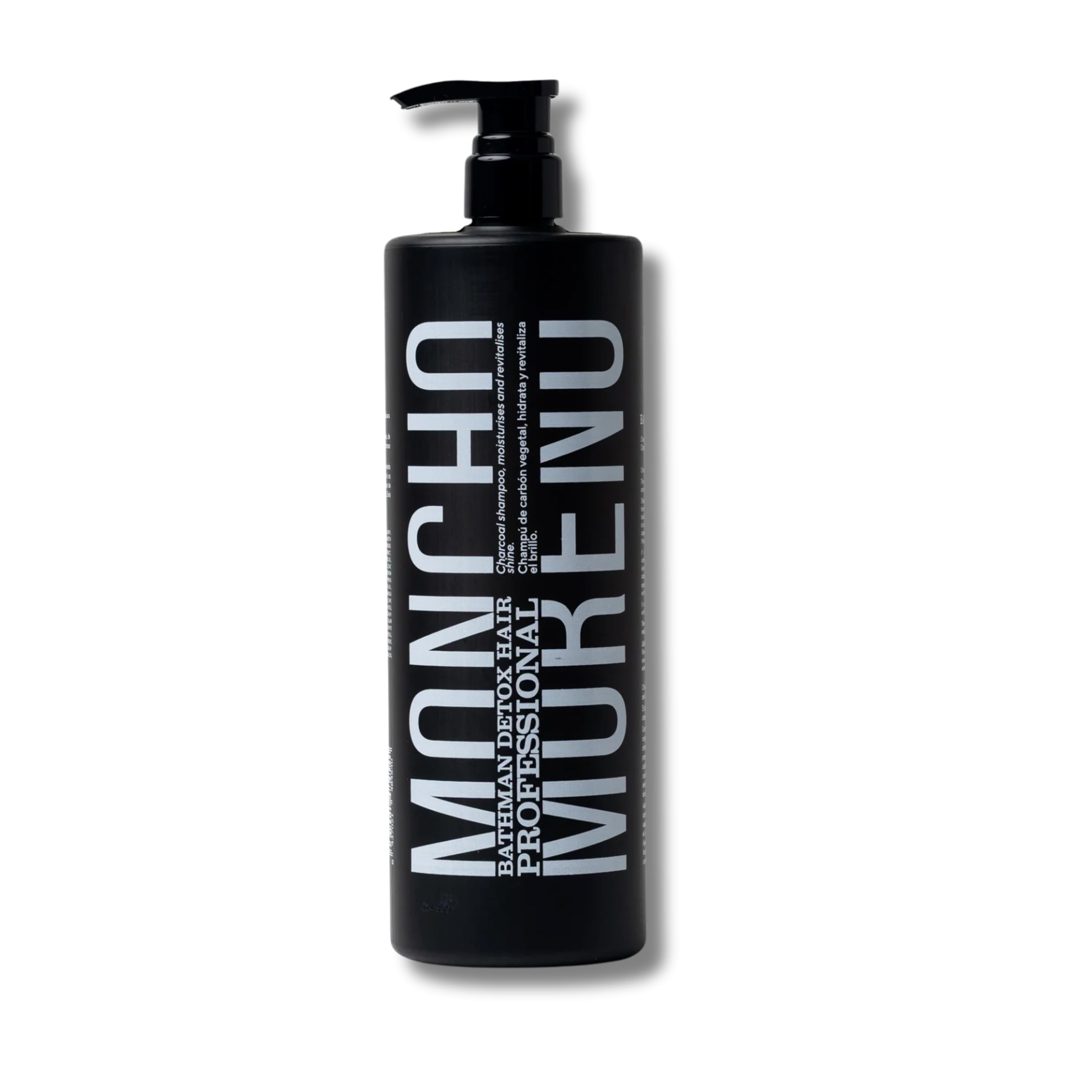 MONCHO MORENO Bathman Detox Hair - Champú Clarificante y Regulador de Grasa con Carbón Activo - Limpieza Profunda y Purificante del Cuero Cabelludo para Raíz Grasa y Puntas Secas (1 L)