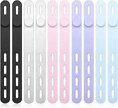 10 x Reusable Silicone Cable Ties, Multipurpose Cable Organizer for Headphones