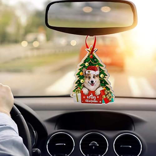 Miniatura 6 de Corgi - Adornos para árbol de Navidad, adorno de aluminio para árbol de Navidad de Corgi (no 3D), decoración de Navidad 2023 para amantes de Corgi,