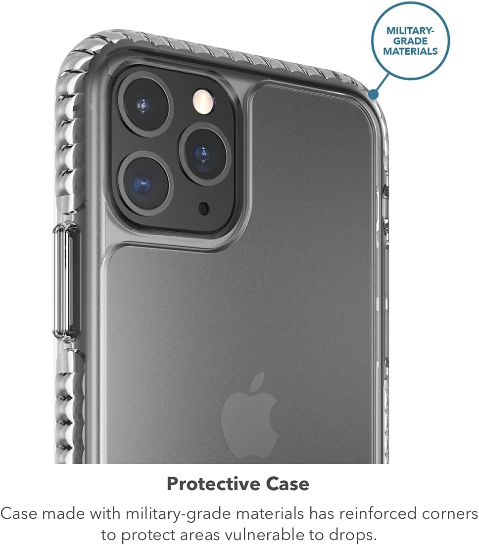 max Protection - Bundle - Impact Protection Case and Tempered Glass Screen Protector - Made for Apple iPhone 11 Pro - Clear