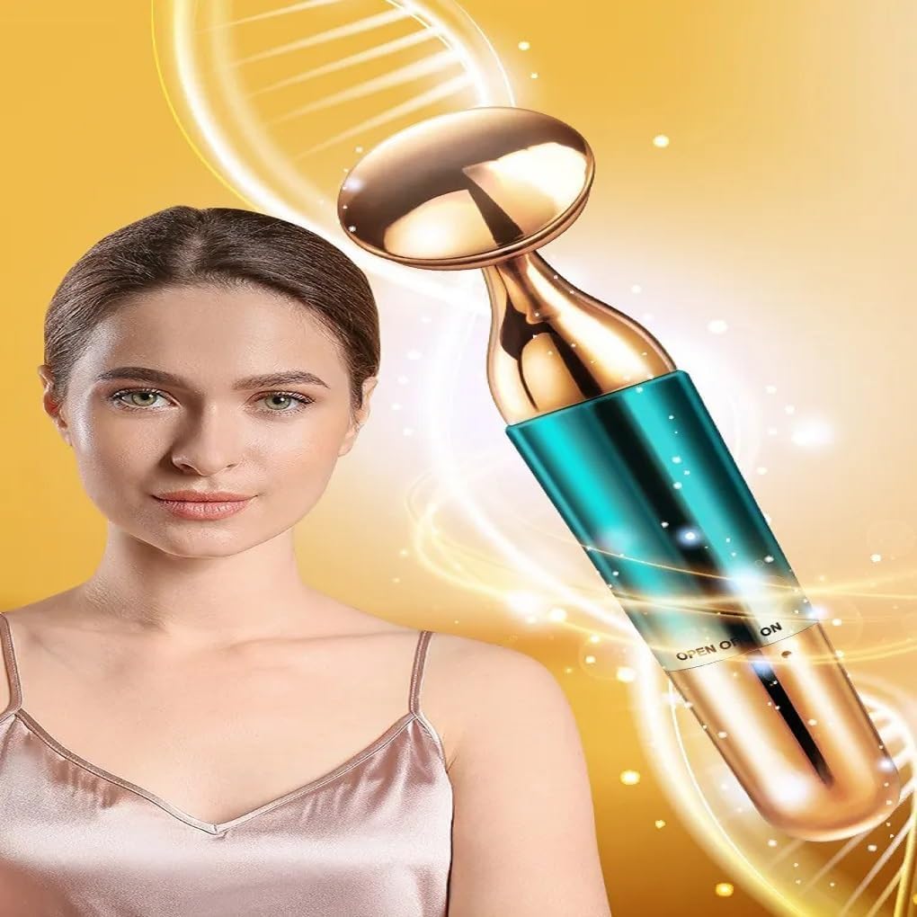 3-in-1 Electric face massage, deep cleansing and skin firming, multi-functional beauty device, gold-green 3-in-1 Electric face massage, deep cleansing and skin firming, multi-functional beauty device, gold-green