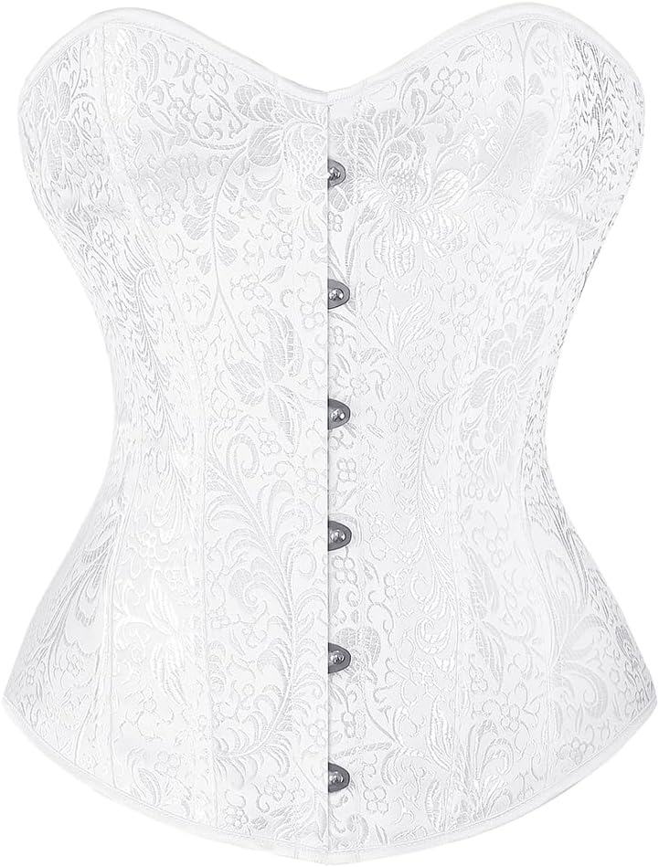 KIMIKAL Corset Tops for Women, Bustier Lace Top Corsets Belt, Plus Size Faja Waist Cincher Bodysuit Overbust Lingerie - Image 2