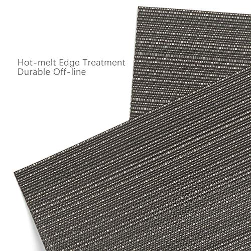 Myir Jun Place Mats, Table Mats Set Of 8 Indoor Placemats Washable Non-Slip Heatproof Woven Placemats For Dining Table Fabric Place Mat Pvc (Dark Gray, Set Of 8) #TOP4