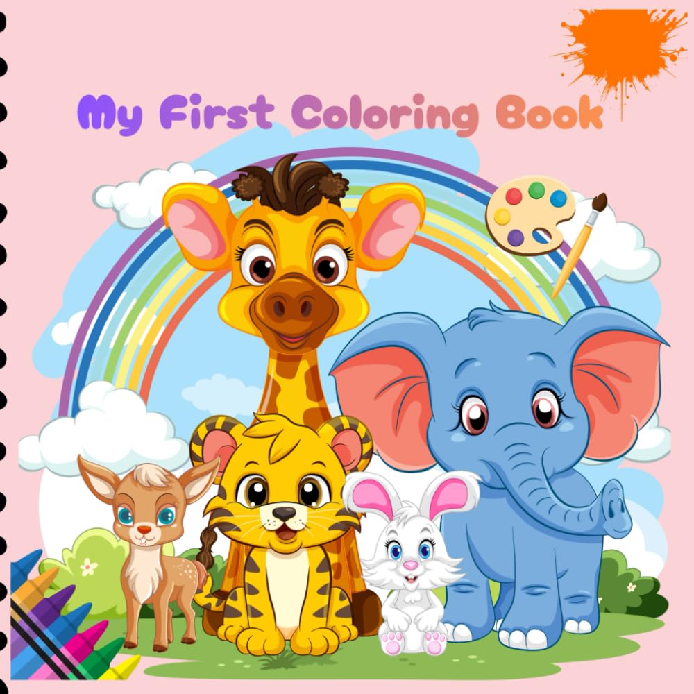 Cute Animal Coloring Book: Educational Coloring Pages with animals and fun for children 3-6