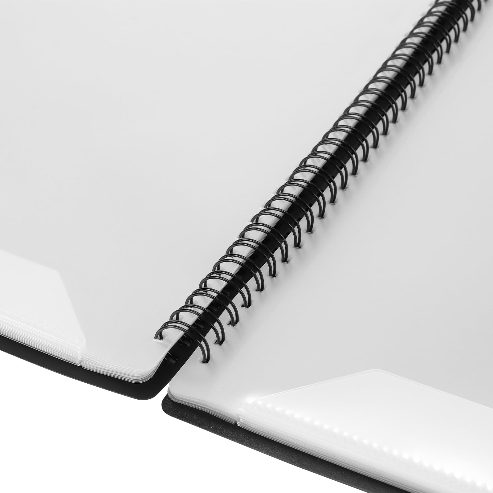 2 Stück Schwarz Notenmappe A4, 30 Seiten/60 Taschen Chormappe, Wasserdicht Kunststoff Präsentationsmappe für Musiknoten, Chorblätter