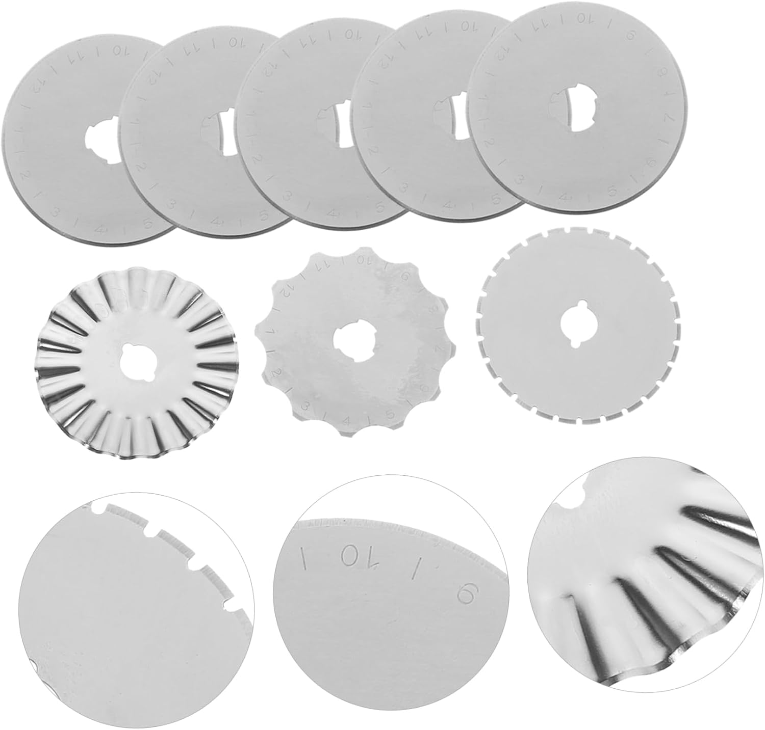 Veemoon 50pcs Rotary Cutter Blades Replacement Blades for Quilting Sewing Craft Projects Compatible Versatile for Fabric and Cutting