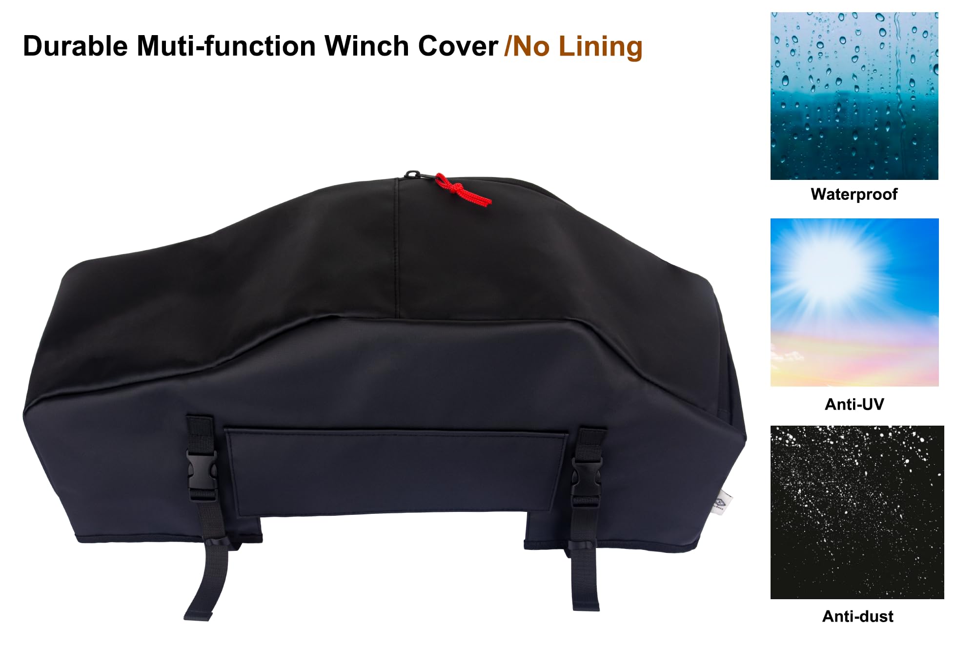 Aazon.co: Winch Cover, Weather Resistant Dustproof Cover Ideal For - View #4
