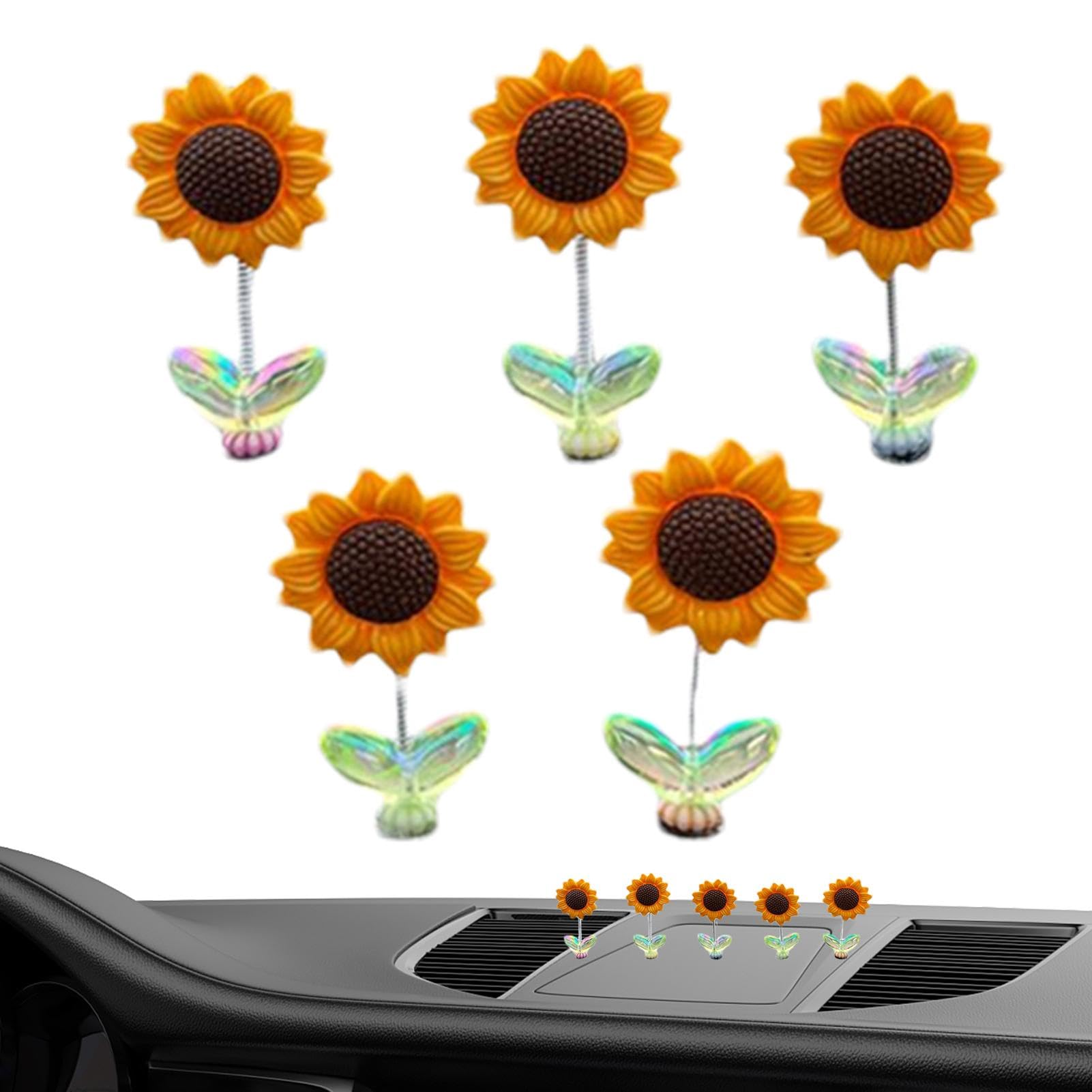 Amazon.co.jp: 踊るひまわり、車のダッシュボードの装飾