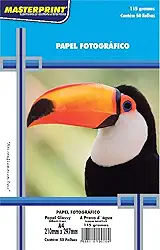 Papel Fotográfico Glossy Masterprint A4 115g 50 Folhas