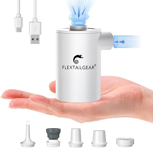 Miniatura 11 de FLEXTAILGEAR MAX Pump Bomba de aire portátil con batería de 3600mAH USB Bomba de aire recargable - Inflado y desinflado rápido para almohadillas de