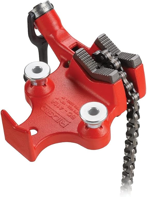 RIDGID 40195 Top Screw Bench Chain Vise and Wilton 4-1/2 Utility Bench Vise Pipe Clamping Tool Bundle