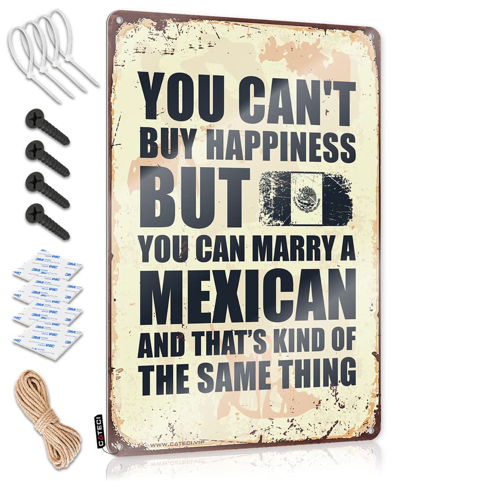 You Can't Buy Happiness But You Can Marry A Mexican Cool Wall Decor Decaor Decorative | Beautiful Gift For Doctor Hanging Art For Restroom Living Room(30X40CM)
