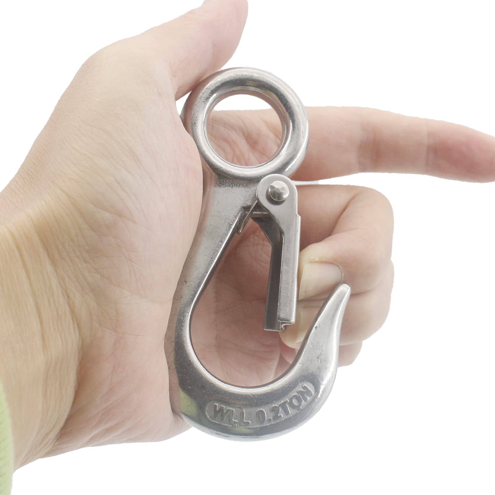 2PCS Crane Swivel Hook,Grab Hook,Clevis Slip Hook, 304 Stainless Steel - View #7