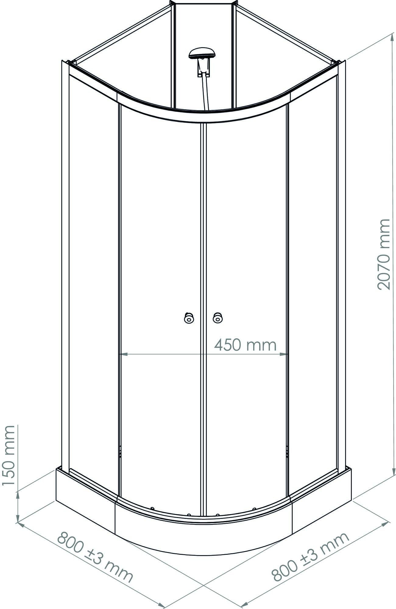 Cabine de douche GENA, Montage sans silicone, Cabine accès d'angle à porte coulissante en verre trempé 5mm, 80x207cm, Profilés en aluminium blanc et panneaux de fond en verre trempé noir