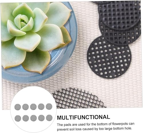 Miniatura 2 de FUNOMOCYA 20pcs Flower Pot Bottom mesh Succulents Plants Round Planter suculentas Drainage Mesh Hole Screen Phyto Potted Plants Bonsai Pot Bottom