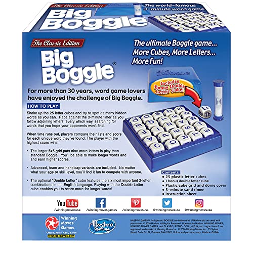 Winning Moves Games Big Boggle, The Classic Edition, For Ages 8 And Up #TOP2