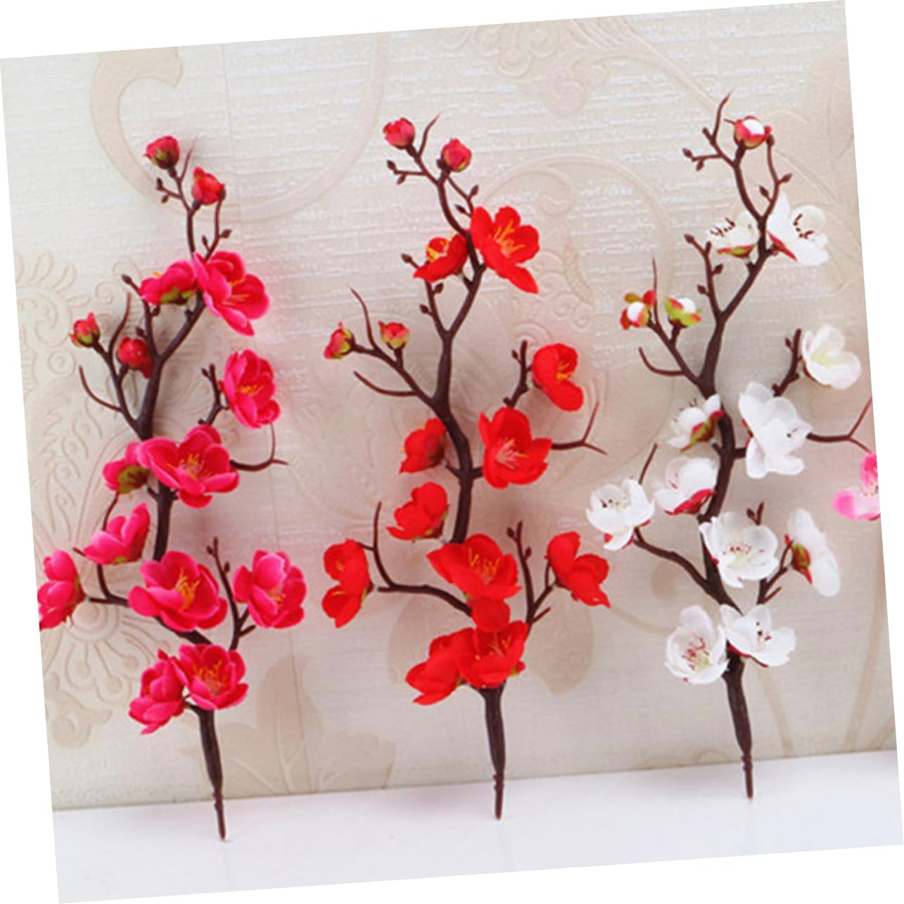 KOMBIUDA 12piezas Adornos para Pasteles Decoración De Cumpleaños Ramas De Flor De Ciruelo para Tartas y Postres para Bodas y Fiestas