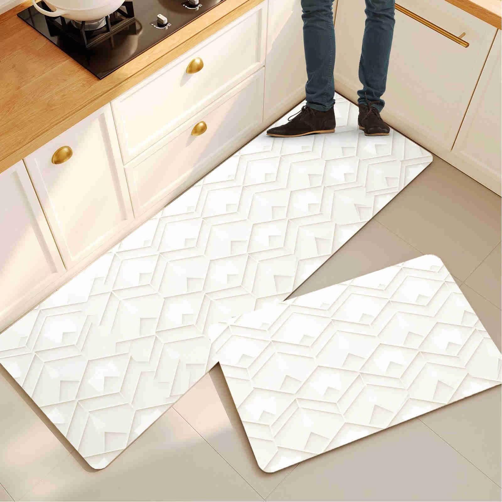 Alfombra cocina súper absorbente y de secado rápido alfombras antideslizantes lavables