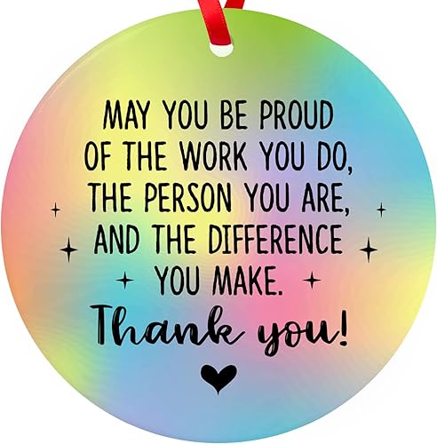 Vista 72 de OASSIE Regalos de agradecimiento de Navidad para empleados para compañeros de trabajo, adornos de Navidad de cerámica 2025 para decoraciones