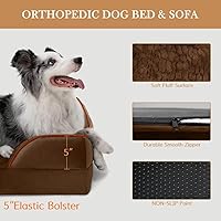 Vista 120 de Comfort Expression - Cama ortopédica para perros extragrandes, 53 x 42 pulgadas, cama impermeable y de apoyo de espuma con cojines removibles