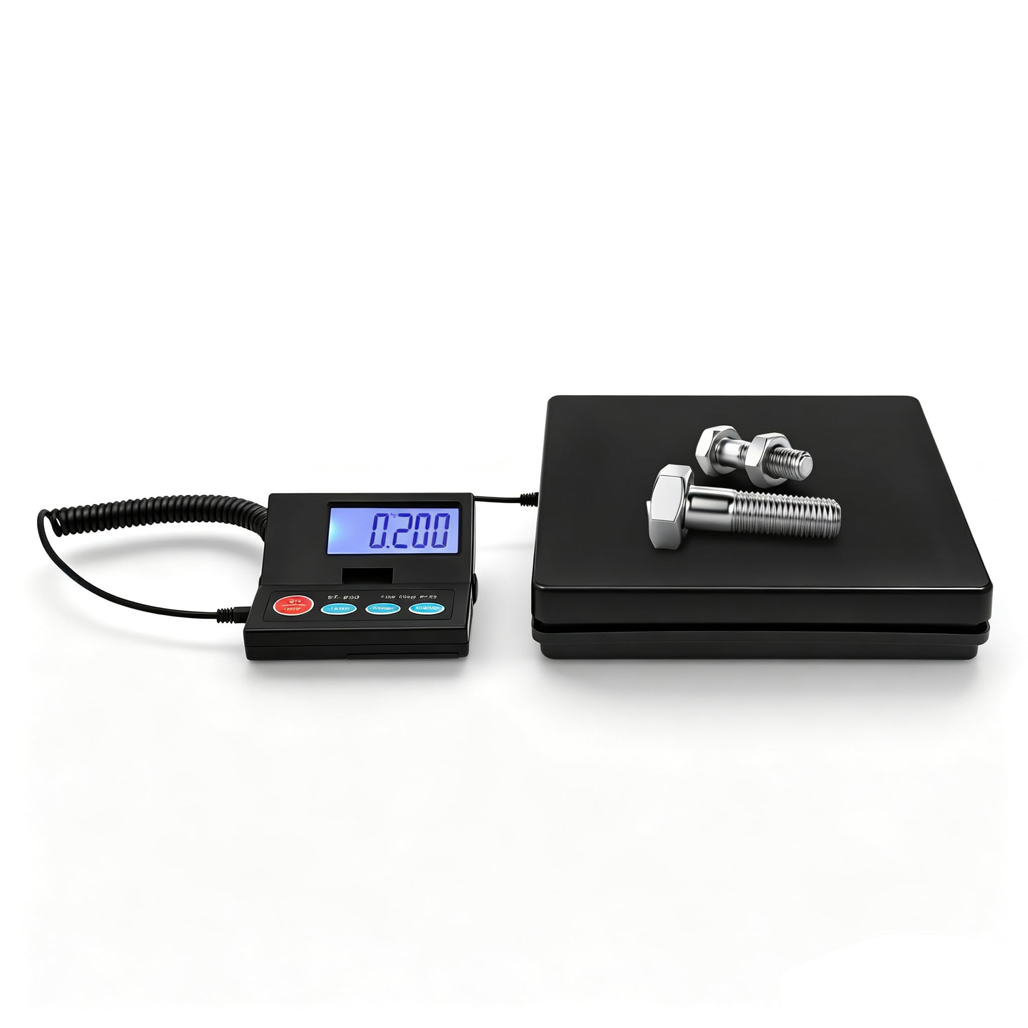 Balanza de plataforma para paquetes, hasta 50 kg, 2 g, robusta plataforma con pantalla LCD + retroiluminación