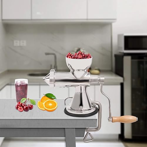 Exprimidor manual de hierba de trigo con base de ventosa y abrazadera de escritorio, molinillo de hierba de trigo, eje de tornillo largo, exprimidor