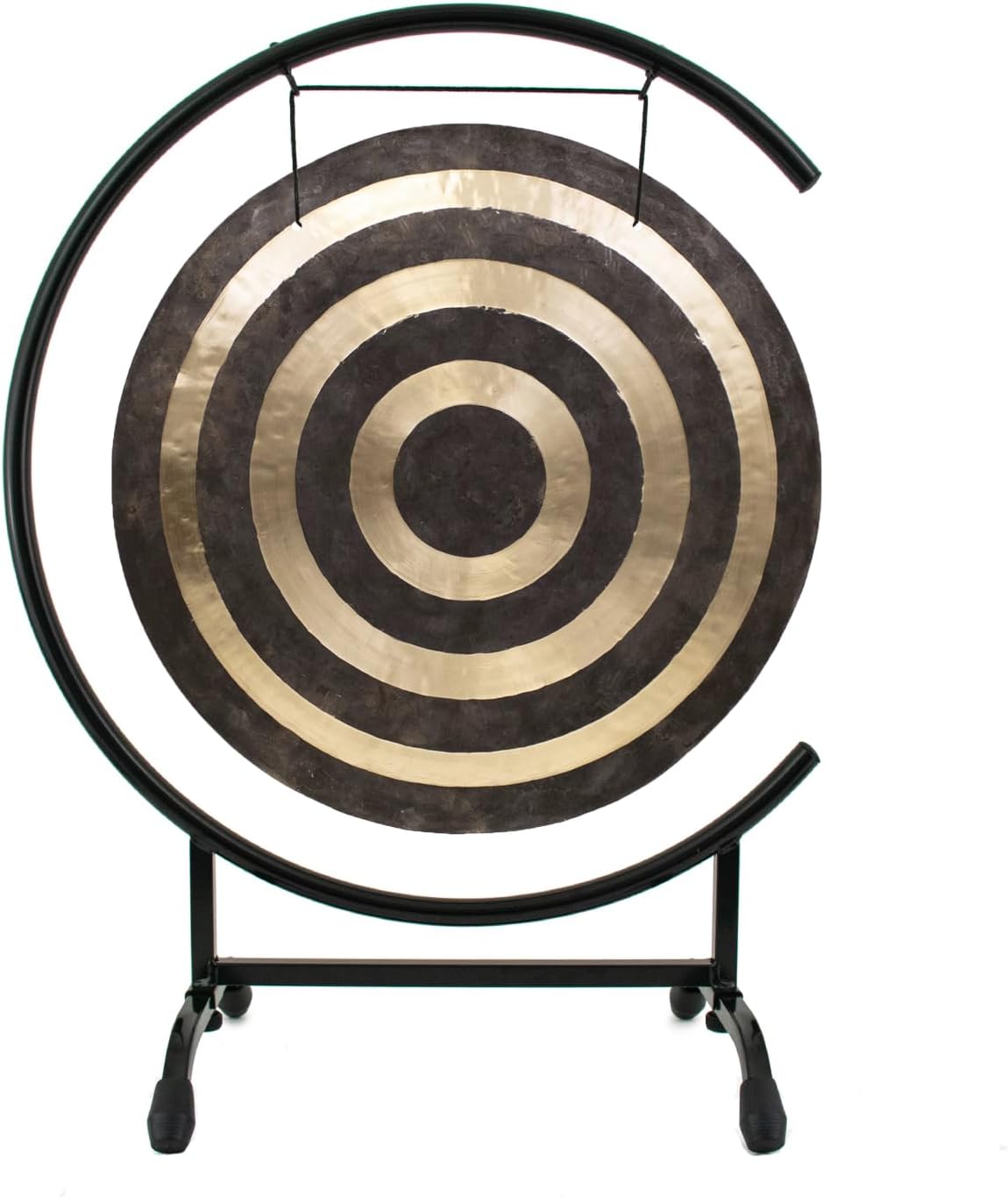 18" Chinese Gongs on High C Stand - Includes Gong, Mallet & Gong Stand/Easy to Assemble Metal Stand/Great for Various Small Spaces