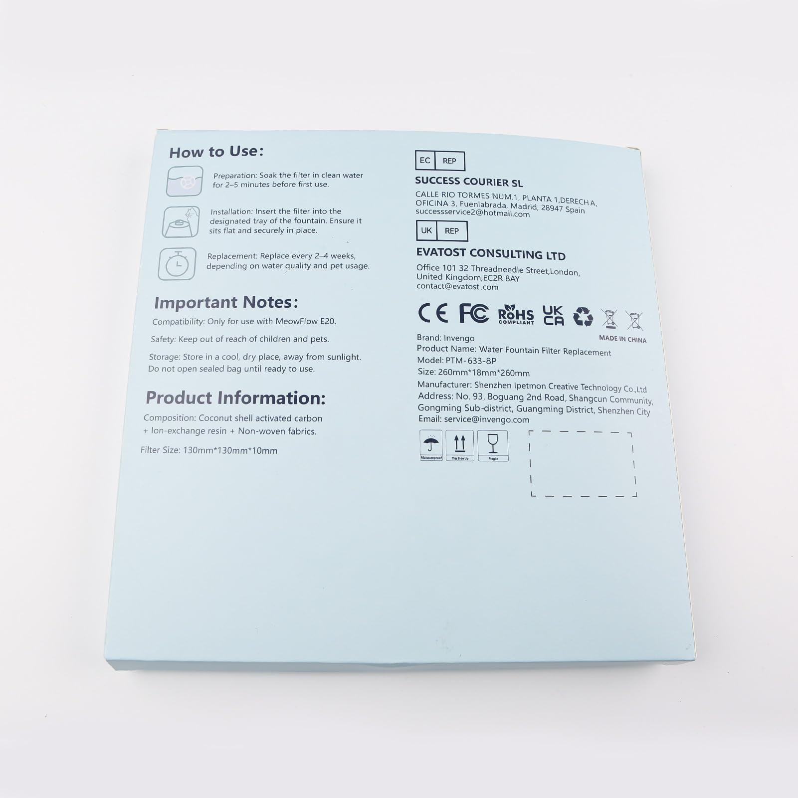 8 Filters for Wireless Cat Water Fountain, Sliver - Image 3