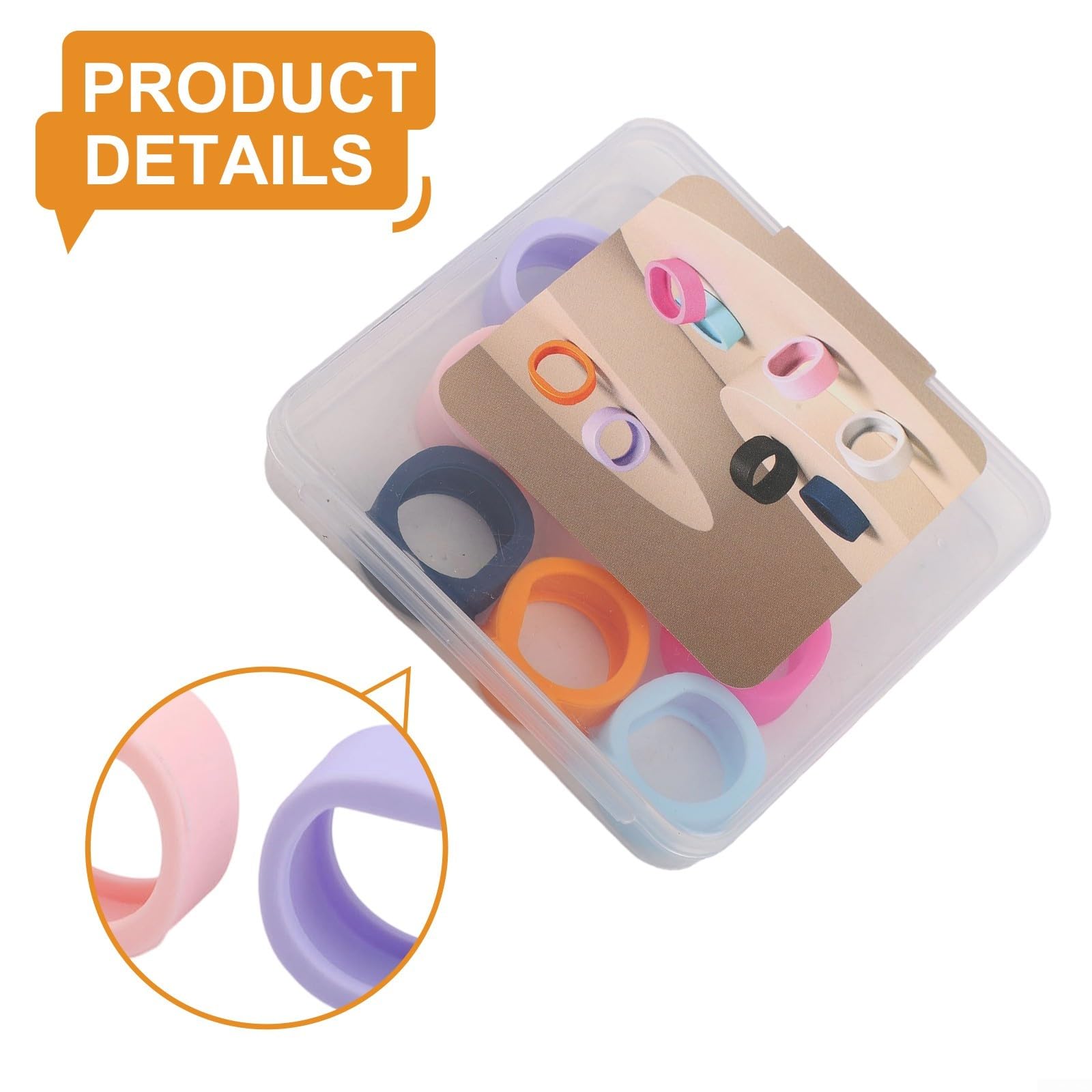 Smart Ring Case, 8 coperture protettive in silicone per RingConn Gen 2/2 Air, robuste, antigraffio, indossabili, per il fitness (S)