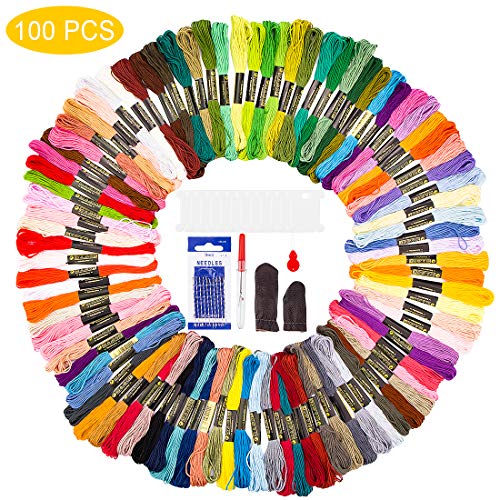 Hilos Punto de Cruz zedela, hilos para hacer pulseras, Hilo de bordar 100 Colores, punto de cruz kits, Algodón 100%