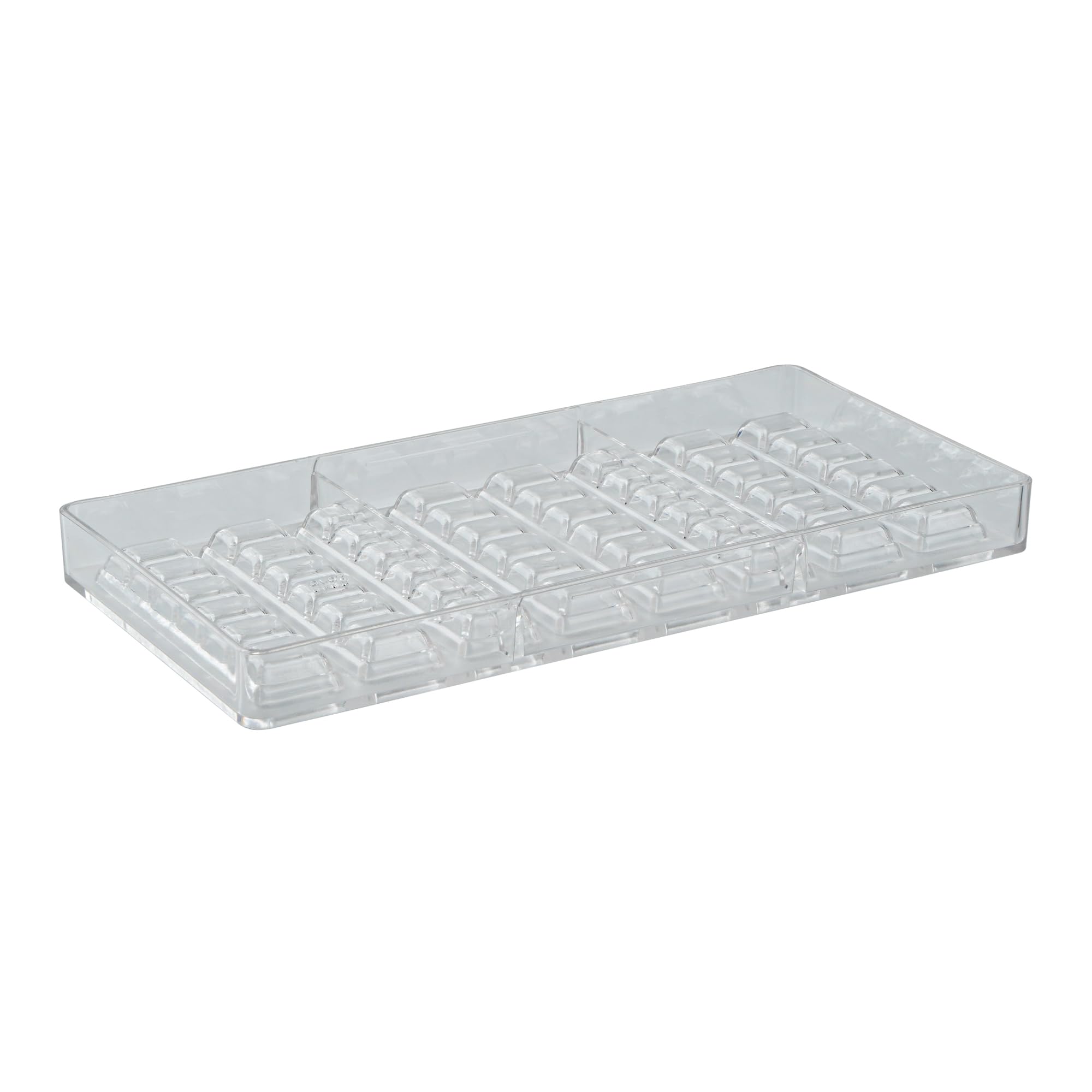 Pastry Tek - Molde de barra de chocolate de 10.8 x 5.3 pulgadas, 1 molde de chocolate lavable en lavavajillas, 8 cavidades, congelable, molde de policarbonato transparente para caramelos, para barras