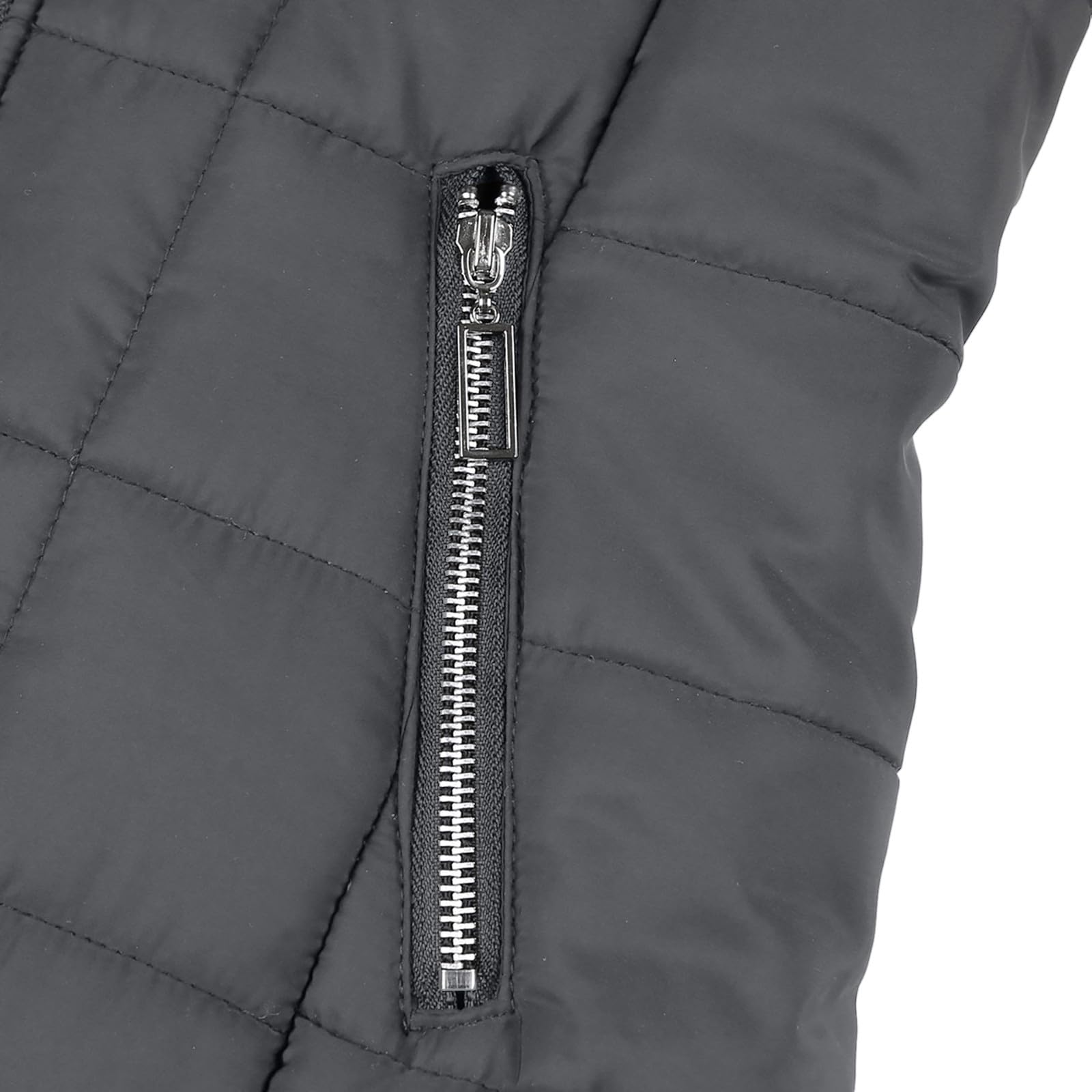 Genérico Chaqueta para Mujer Invierno,Ropa Invierno Cremallera con Bolsillo abrigo acolchado plegable ligera de color sólido bolsillos Entretiempo casual cálido Cazadora Manga Larga