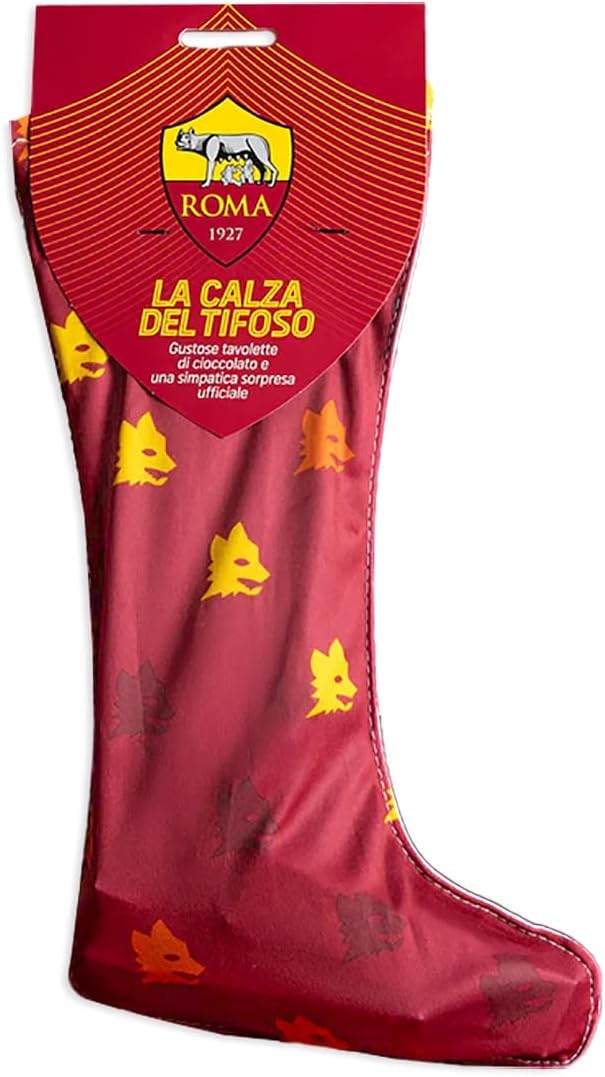 Calza Del Tifoso Roma Epifania 2025 140g con Cioccolato Senza Glutine e Sorpresa Ufficiale